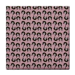 Retro Girl Daisy Chain Pattern Light Pink Tile Coaster by snowwhitegirl