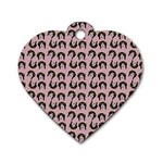 Retro Girl Daisy Chain Pattern Light Pink Dog Tag Heart (One Side) Front