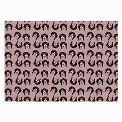 Retro Girl Daisy Chain Pattern Light Pink Large Glasses Cloth by snowwhitegirl