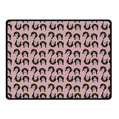 Retro Girl Daisy Chain Pattern Light Pink Double Sided Fleece Blanket (small)  by snowwhitegirl