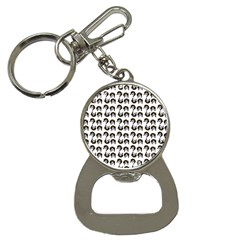 Retro Girl Daisy Chain Pattern White Bottle Opener Key Chain by snowwhitegirl