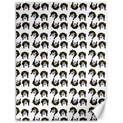 Retro Girl Daisy Chain Pattern White Canvas 18  X 24  by snowwhitegirl