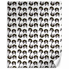 Retro Girl Daisy Chain Pattern White Canvas 11  X 14  by snowwhitegirl