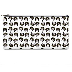 Retro Girl Daisy Chain Pattern White Pencil Cases by snowwhitegirl