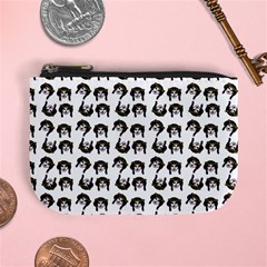 Retro Girl Daisy Chain Pattern White Mini Coin Purse by snowwhitegirl