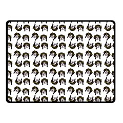 Retro Girl Daisy Chain Pattern White Double Sided Fleece Blanket (small)  by snowwhitegirl