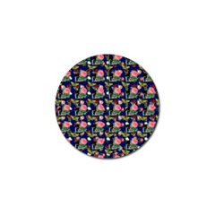 Vintage Can Floral Blue Golf Ball Marker by snowwhitegirl