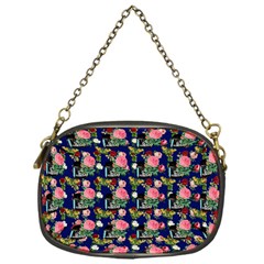 Vintage Can Floral Blue Chain Purse (one Side) by snowwhitegirl