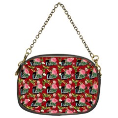 Vintage Can Floral Red Chain Purse (one Side) by snowwhitegirl