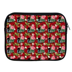 Vintage Can Floral Red Apple Ipad 2/3/4 Zipper Cases