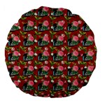 Vintage Can Floral Red Large 18  Premium Flano Round Cushions Front