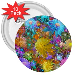 Apo Flower Power 3  Buttons (10 Pack)  by WolfepawFractals