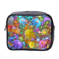 Apo Flower Power Mini Toiletries Bag (two Sides) by WolfepawFractals