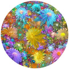 Apo Flower Power Wooden Puzzle Round by WolfepawFractals