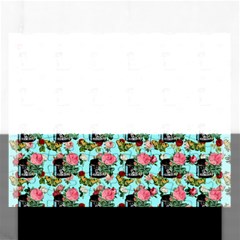 Vintage Can Floral Light Blue Rectangular Jigsaw Puzzl