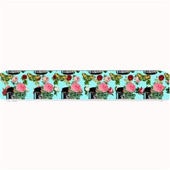 Vintage Can Floral Light Blue Small Bar Mats