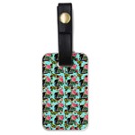 Vintage Can Floral Light Blue Luggage Tag (one side) Front