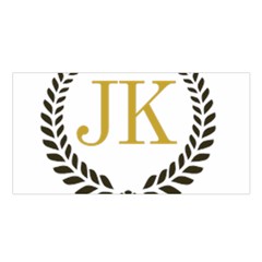 Jk Logo Square Satin Shawl by Jeanskings