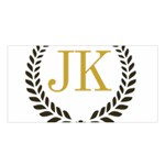 Jk Logo Square Satin Shawl Front