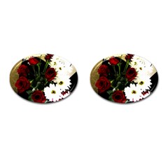 Roses 1 2 Cufflinks (oval) by bestdesignintheworld