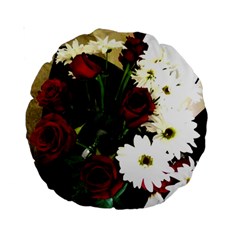 Roses 1 2 Standard 15  Premium Round Cushions