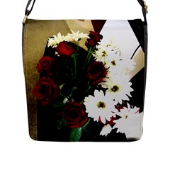 Roses 1 2 Flap Closure Messenger Bag (l) by bestdesignintheworld