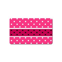 Polka Dots Two Times 2 Black Magnet (name Card) by impacteesstreetwearten