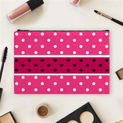 Polka Dots Two Times 2 Black Cosmetic Bag (large) by impacteesstreetwearten