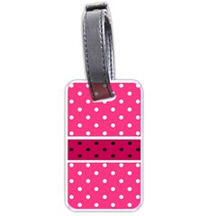 Polka Dots Two Times 2 Black Luggage Tag (one Side) by impacteesstreetwearten