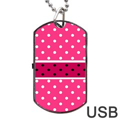 Polka Dots Two Times 2 Black Dog Tag Usb Flash (one Side) by impacteesstreetwearten