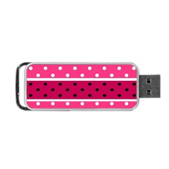 Polka Dots Two Times 2 Black Portable Usb Flash (two Sides) by impacteesstreetwearten