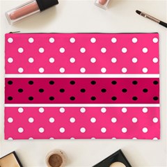 Polka Dots Two Times 2 Black Cosmetic Bag (xxl)