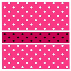 Polka Dots Two Times 2 Black Wooden Puzzle Square