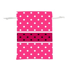 Polka Dots Two Times 2 Black Lightweight Drawstring Pouch (m)