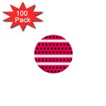 Polka Dots Two Times 3 Black 1  Mini Buttons (100 pack)  Front