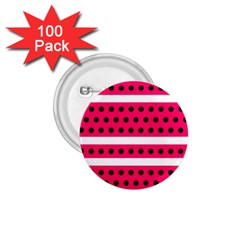 Polka Dots Two Times 3 Black 1 75  Buttons (100 Pack)  by impacteesstreetwearten