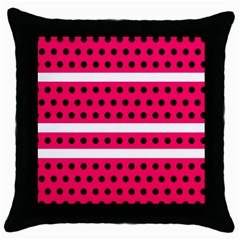 Polka Dots Two Times 3 Black Throw Pillow Case (black) by impacteesstreetwearten