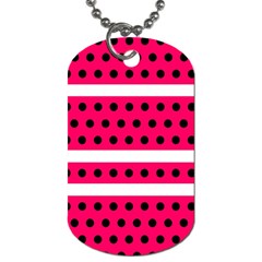 Polka Dots Two Times 3 Black Dog Tag (one Side) by impacteesstreetwearten