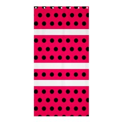 Polka Dots Two Times 3 Black Shower Curtain 36  X 72  (stall)  by impacteesstreetwearten