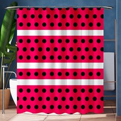 Polka Dots Two Times 3 Black Shower Curtain 60  X 72  (medium)  by impacteesstreetwearten