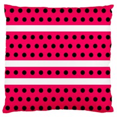 Polka Dots Two Times 3 Black Large Cushion Case (two Sides) by impacteesstreetwearten