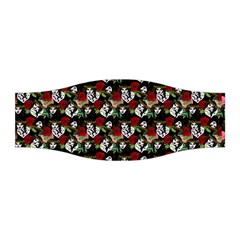 Vintage Hippie Girl Pattern Black Stretchable Headband by snowwhitegirl