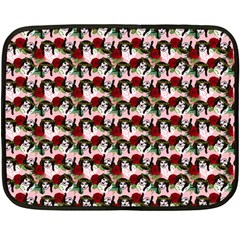 Vintage Hippie Girl Pattern Pnk Double Sided Fleece Blanket (mini)  by snowwhitegirl