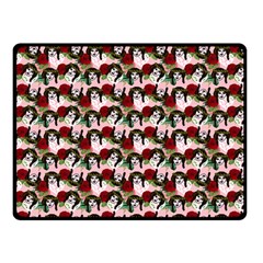 Vintage Hippie Girl Pattern Pnk Fleece Blanket (small) by snowwhitegirl