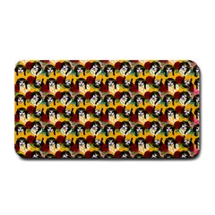 Vintage Hippie Girl Pattern Yellow Medium Bar Mats by snowwhitegirl