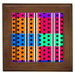 Polka Dots Two Times 5 Black Framed Tile by impacteesstreetwearten