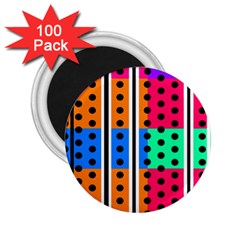 Polka Dots Two Times 5 Black 2 25  Magnets (100 Pack)  by impacteesstreetwearten