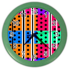 Polka Dots Two Times 5 Black Color Wall Clock by impacteesstreetwearten