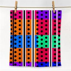 Polka Dots Two Times 5 Black Face Towel by impacteesstreetwearten