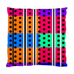 Polka Dots Two Times 5 Black Standard Cushion Case (one Side) by impacteesstreetwearten